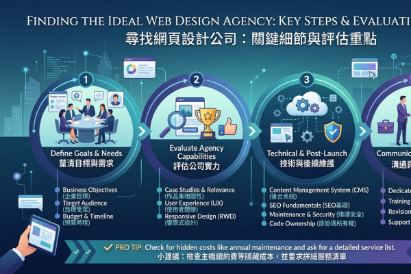 設計網站前需整理出製作網站的四大核心重點